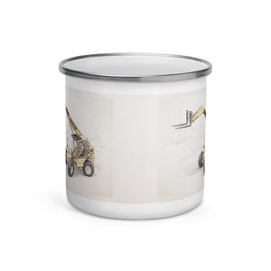 Furrow & Fields Sanderson 726 Teleporter Pencil Sketch | Enamel Mug Quality Farmers Merch