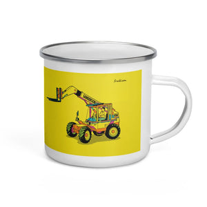 Furrow & Fields Sanderson 726 Teleporter Pop Art | Enamel Mug Quality Farmers Merch