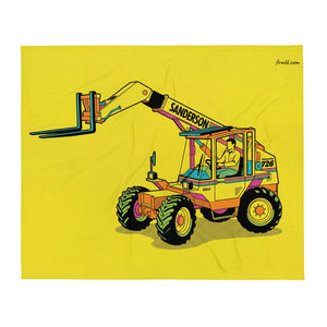 Furrow & Fields Sanderson 726 Teleporter Pop Art | Throw Blanket Quality Farmers Merch