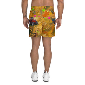 Furrow & Fields Shorts Fiat 1880 Splash Art | All-Over Print Athletic Shorts Quality Farmers Merch
