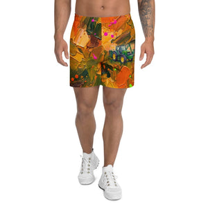 Furrow & Fields Shorts John Deere 6910 with Hedge Cutter Splash Art | All-Over Print Athletic Shorts Quality Farmers Merch