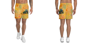 Furrow & Fields Shorts John Deere 7810 Splash Art | All-Over Print Athletic Shorts Quality Farmers Merch