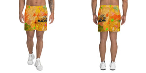 Furrow & Fields Shorts Massey Ferguson 50E Splash Art | All-Over Print Athletic Shorts Quality Farmers Merch