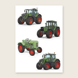 Furrow & Fields Sticker Sheet A5 (5.83″×8.27″) Fendt Illustrated No. 12 | Kiss-Cut Sticker Sheet Quality Farmers Merch
