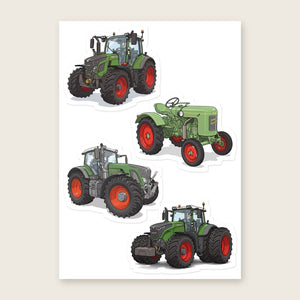 Furrow & Fields Sticker Sheet A5 (5.83″×8.27″) Fendt Illustrated No. 24 | Kiss-Cut Sticker Sheet Quality Farmers Merch