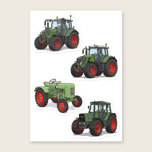 Furrow & Fields Sticker Sheet A5 (5.83″×8.27″) Fendt Illustrated No. 25 | Kiss-Cut Sticker Sheet Quality Farmers Merch