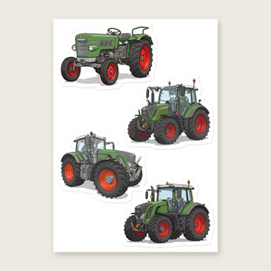 Furrow & Fields Sticker Sheet A5 (5.83″×8.27″) Fendt Illustrated No. 4 | Kiss-Cut Sticker Sheet Quality Farmers Merch
