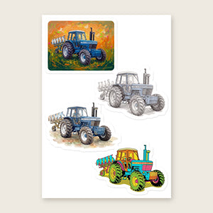 Furrow & Fields Sticker Sheet A5 (5.83″×8.27″) Ford 9700 Art | Kiss-Cut Sticker Sheet Quality Farmers Merch