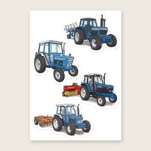 Furrow & Fields Sticker Sheet A5 (5.83″×8.27″) Ford Illustrated No. 6 | Kiss-Cut Sticker Sheet Quality Farmers Merch