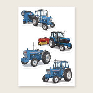 Furrow & Fields Sticker Sheet A5 (5.83″×8.27″) Ford Illustrated No. 9 | Kiss-Cut Sticker Sheet Quality Farmers Merch