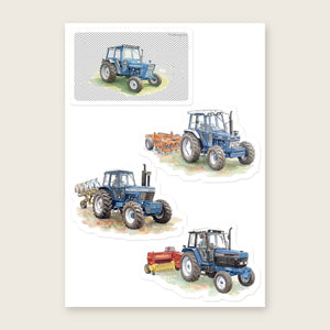 Furrow & Fields Sticker Sheet A5 (5.83″×8.27″) Ford Watercolour No. 1 | Kiss-Cut Sticker Sheet Quality Farmers Merch