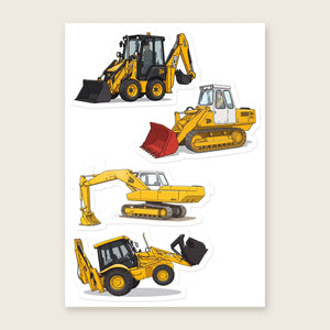 Furrow & Fields Sticker Sheet A5 (5.83″×8.27″) JCB Illustrated No. 25 | Kiss-Cut Sticker Sheet Quality Farmers Merch
