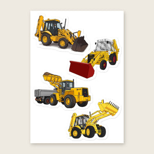 Furrow & Fields Sticker Sheet A5 (5.83″×8.27″) JCB Illustrated No. 35 | Kiss-Cut Sticker Sheet Quality Farmers Merch