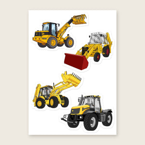 Furrow & Fields Sticker Sheet A5 (5.83″×8.27″) JCB Illustrated No. 36 | Kiss-Cut Sticker Sheet Quality Farmers Merch