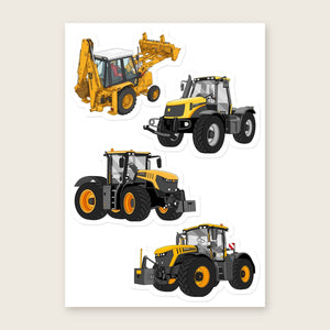Furrow & Fields Sticker Sheet A5 (5.83″×8.27″) JCB Illustrated No. 40 | Kiss-Cut Sticker Sheet Quality Farmers Merch
