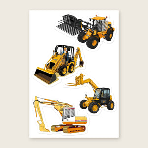 Furrow & Fields Sticker Sheet A5 (5.83″×8.27″) JCB Illustrated No. 43 | Kiss-Cut Sticker Sheet Quality Farmers Merch