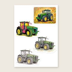 Furrow & Fields Sticker Sheet A5 (5.83″×8.27″) John Deere 8345R Art | Kiss-Cut Sticker Sheet Quality Farmers Merch