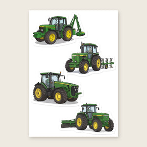 Furrow & Fields Sticker Sheet A5 (5.83″×8.27″) John Deere Illustrated No. 1 | Kiss-Cut Sticker Sheet Quality Farmers Merch