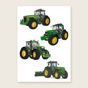 Furrow & Fields Sticker Sheet A5 (5.83″×8.27″) John Deere Illustrated No. 14 | Kiss-Cut Sticker Sheet Quality Farmers Merch