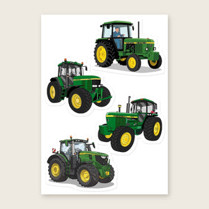 Furrow & Fields Sticker Sheet A5 (5.83″×8.27″) John Deere Illustrated No. 16 | Kiss-Cut Sticker Sheet Quality Farmers Merch