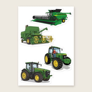 Furrow & Fields Sticker Sheet A5 (5.83″×8.27″) John Deere Illustrated No. 20 | Kiss-Cut Sticker Sheet Quality Farmers Merch