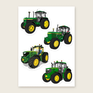 Furrow & Fields Sticker Sheet A5 (5.83″×8.27″) John Deere Illustrated No. 9 | Kiss-Cut Sticker Sheet Quality Farmers Merch