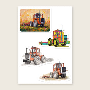 Furrow & Fields Sticker Sheet A5 (5.83″×8.27″) Massey Ferguson 1200 Art | Kiss-Cut Sticker Sheet Quality Farmers Merch
