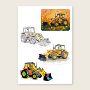 Furrow & Fields Sticker Sheet A5 (5.83″×8.27″) Massey Ferguson 50E Art | Kiss-Cut Sticker Sheet Quality Farmers Merch