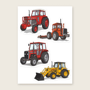 Furrow & Fields Sticker Sheet A5 (5.83″×8.27″) Massey Ferguson Illustrated No. 18 | Kiss-Cut Sticker Sheet Quality Farmers Merch