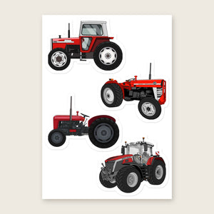 Furrow & Fields Sticker Sheet A5 (5.83″×8.27″) Massey Ferguson Illustrated No. 42 | Kiss-Cut Sticker Sheet Quality Farmers Merch