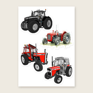 Furrow & Fields Sticker Sheet A5 (5.83″×8.27″) Massey Ferguson Illustrated No. 46 | Kiss-Cut Sticker Sheet Quality Farmers Merch