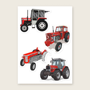 Furrow & Fields Sticker Sheet A5 (5.83″×8.27″) Massey Ferguson Illustrated No. 47 | Kiss-Cut Sticker Sheet Quality Farmers Merch