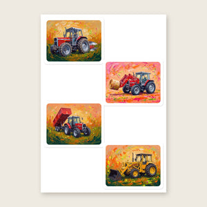 Furrow & Fields Sticker Sheet A5 (5.83″×8.27″) Massey Ferguson Splash Art No. 2 | Kiss-Cut Sticker Sheet Quality Farmers Merch