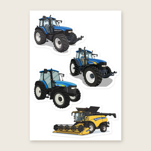 Furrow & Fields Sticker Sheet A5 (5.83″×8.27″) New Holland Illustrated No. 12 | Kiss-Cut Sticker Sheet Quality Farmers Merch