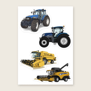 Furrow & Fields Sticker Sheet A5 (5.83″×8.27″) New Holland Illustrated No. 5 | Kiss-Cut Sticker Sheet Quality Farmers Merch