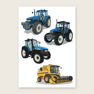 Furrow & Fields Sticker Sheet A5 (5.83″×8.27″) New Holland Illustrated No. 6 | Kiss-Cut Sticker Sheet Quality Farmers Merch