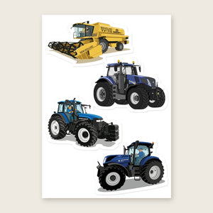 Furrow & Fields Sticker Sheet A5 (5.83″×8.27″) New Holland Illustrated No. 7 | Kiss-Cut Sticker Sheet Quality Farmers Merch