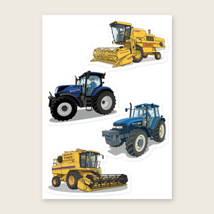 Furrow & Fields Sticker Sheet A5 (5.83″×8.27″) New Holland Illustrated No. 8 | Kiss-Cut Sticker Sheet Quality Farmers Merch