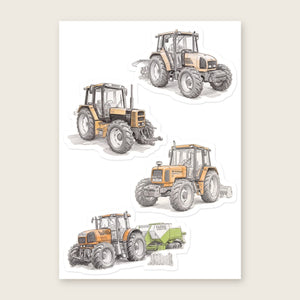 Furrow & Fields Sticker Sheet A5 (5.83″×8.27″) Renault Pencil Sketch | Kiss-Cut Sticker Sheet Quality Farmers Merch