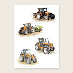 Furrow & Fields Sticker Sheet A5 (5.83″×8.27″) Renault Watercolour | Kiss-Cut Sticker Sheet Quality Farmers Merch