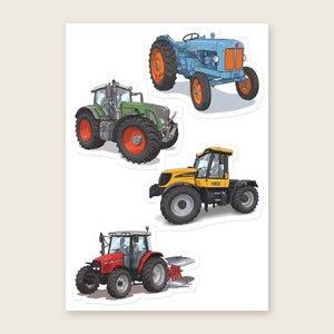 Furrow & Fields Sticker Sheet A5 (5.83″×8.27″) Tractor Mix Illustrated No. 154 | Kiss-Cut Sticker Sheet Quality Farmers Merch