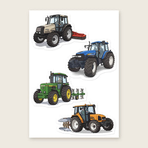 Furrow & Fields Sticker Sheet A5 (5.83″×8.27″) Tractor Mix Illustrated No. 47 | Kiss-Cut Sticker Sheet Quality Farmers Merch