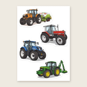 Furrow & Fields Sticker Sheet A5 (5.83″×8.27″) Tractor Mix Illustrated No. 74 | Kiss-Cut Sticker Sheet Quality Farmers Merch