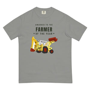 Furrow & Fields T-Shirt Grey / S Farmer of the Year JCB 3C II Backhoe | Unisex Premium T-shirt Quality Farmers Merch