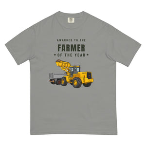 Furrow & Fields T-Shirt Grey / S Farmer of the Year JCB 435 Loader | Unisex Premium T-shirt Quality Farmers Merch