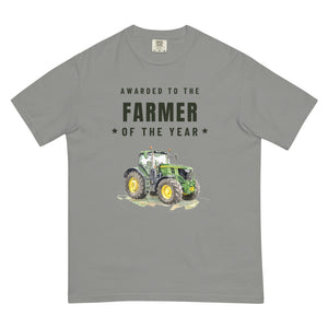 Furrow & Fields T-Shirt Grey / S Farmer of the Year John Deere 6R 250 Watercolour | Unisex Premium T-shirt Quality Farmers Merch