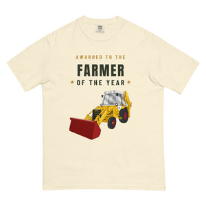 Furrow & Fields T-Shirt Ivory / S Farmer of the Year JCB 3CX | Unisex Premium T-shirt Quality Farmers Merch