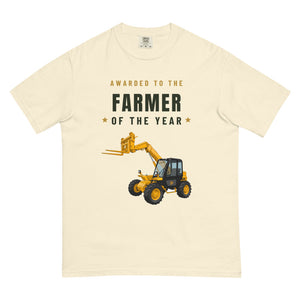 Furrow & Fields T-Shirt Ivory / S Farmer of the Year JCB 526 Turbo Loadall | Unisex Premium T-shirt Quality Farmers Merch