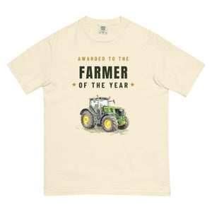 Furrow & Fields T-Shirt Ivory / S Farmer of the Year John Deere 6R 250 Watercolour | Unisex Premium T-shirt Quality Farmers Merch