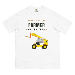 Furrow & Fields T-Shirt White / S Farmer of the Year JCB Loadall 520 | Unisex Premium T-shirt Quality Farmers Merch